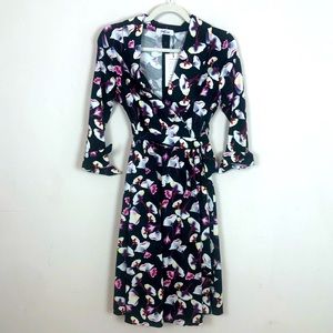 Vintage Inspired Floral A Line Stretch Dress size Medium